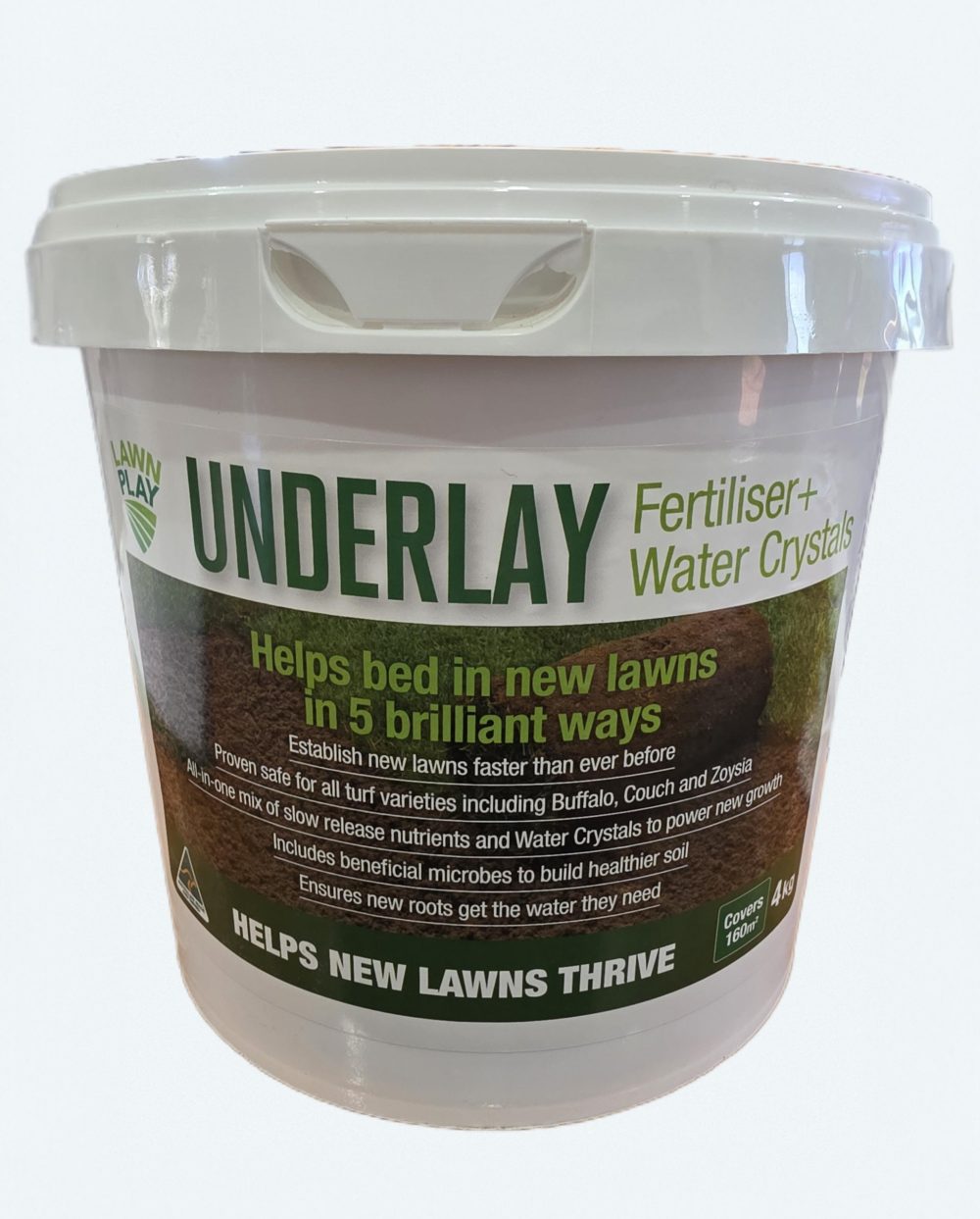 Lawn Play Underlay Fertiliser and Water Crystals 4 kg (Covers 160 m²)